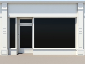 storefront with tinted windows