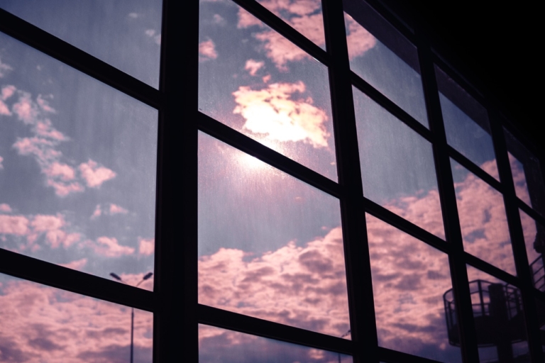 window film on office building