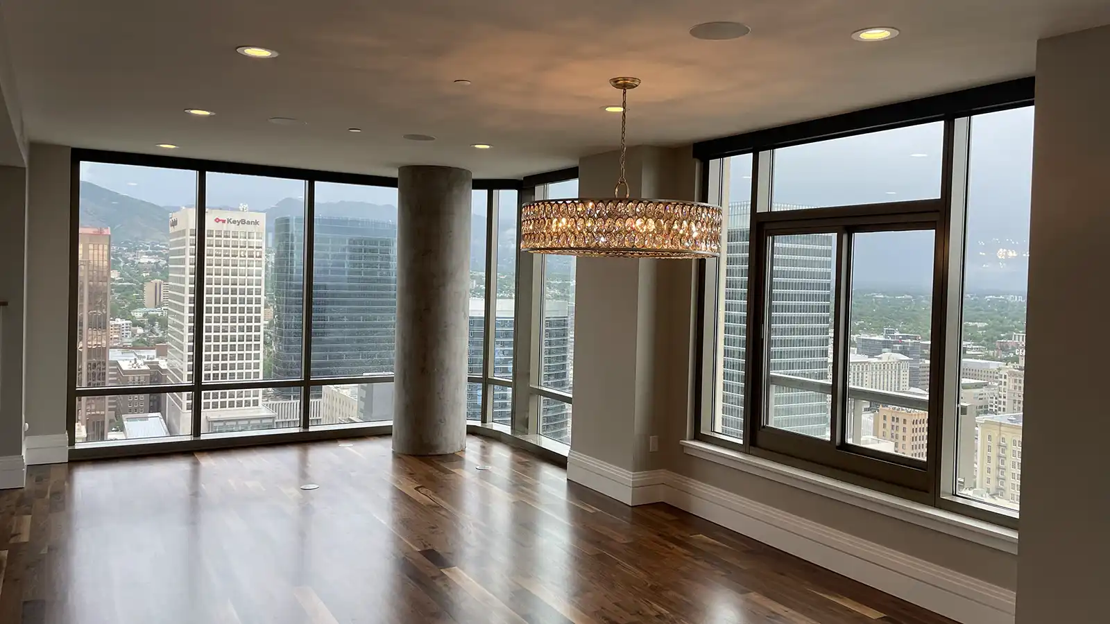 a high rise apartment in SLC gets window tint